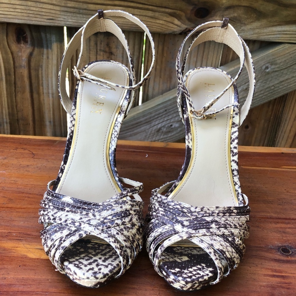 Lauren by Ralph Lauren Kadie Snakeskin High Heel